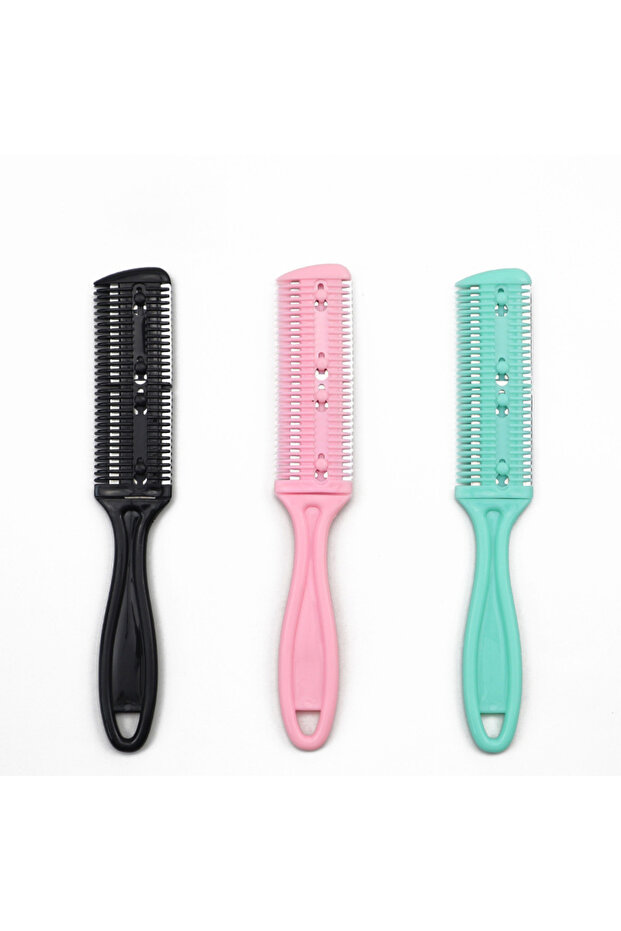 Black Pink Green-XFS Double-Sided Hair Thinning Hair Cutting Comb, Double-Sided Shaver Comb, Used fo
