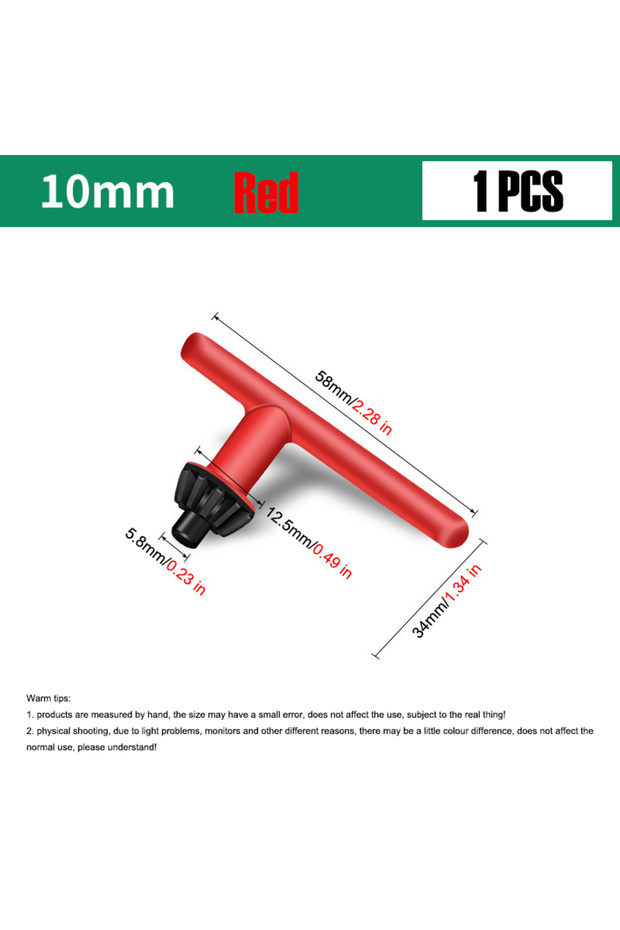 Red 13mm 1 PCS Hand Electric Drill Chuck Wrench 10/13/16mm Drill Bit Clip Disassembly Assembly Key D