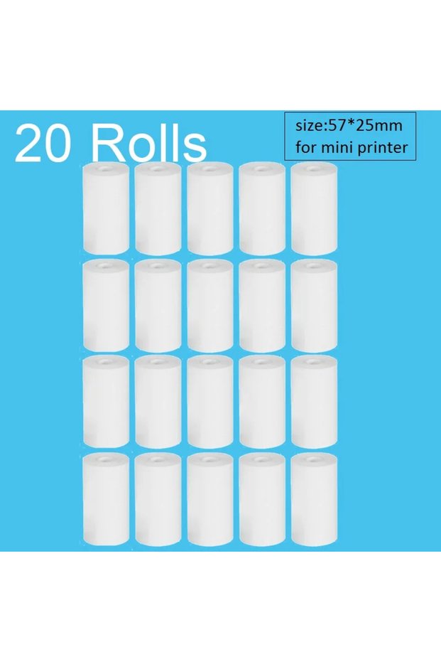 20rolls 5/10/15/20 57*25mm Thermal Paper White Children Camera Instant Print Kids Camera Printing Pa