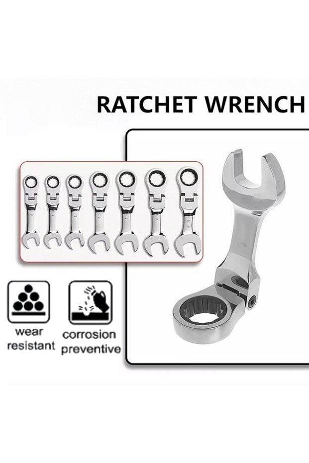 10mm Short Handle Quick Ratchet Wrench Multi Functional Portable Short Dual-use Plum Blossom Small W