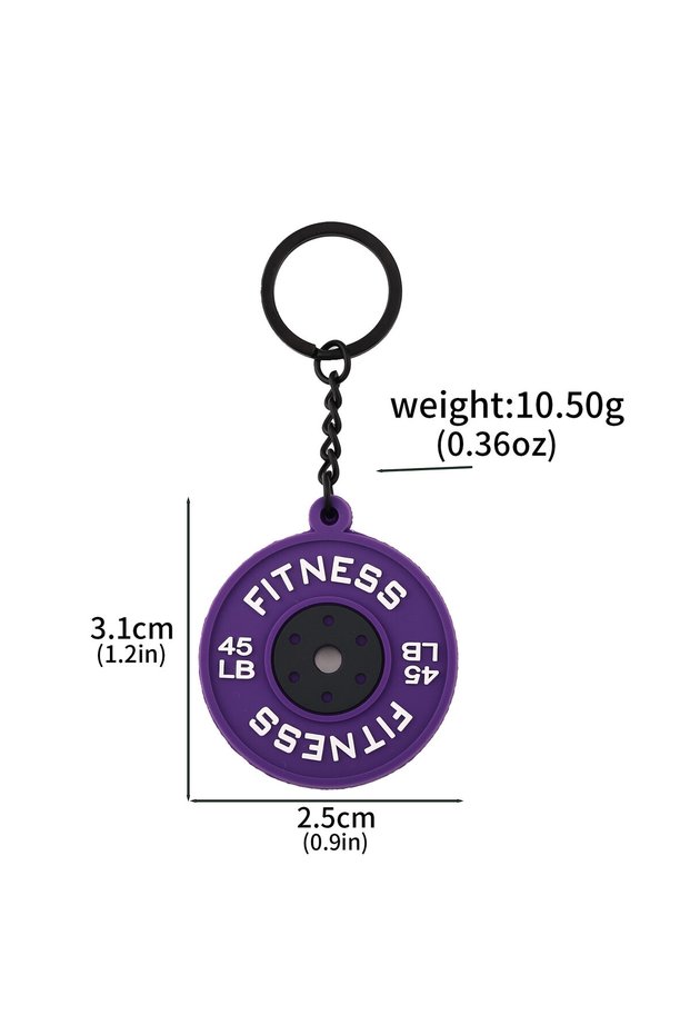 K00925-03 2025 New Barbell Keychain DlY Soft Dumbbell Fitness Enthusiasts Sports Gift Fitness Coach