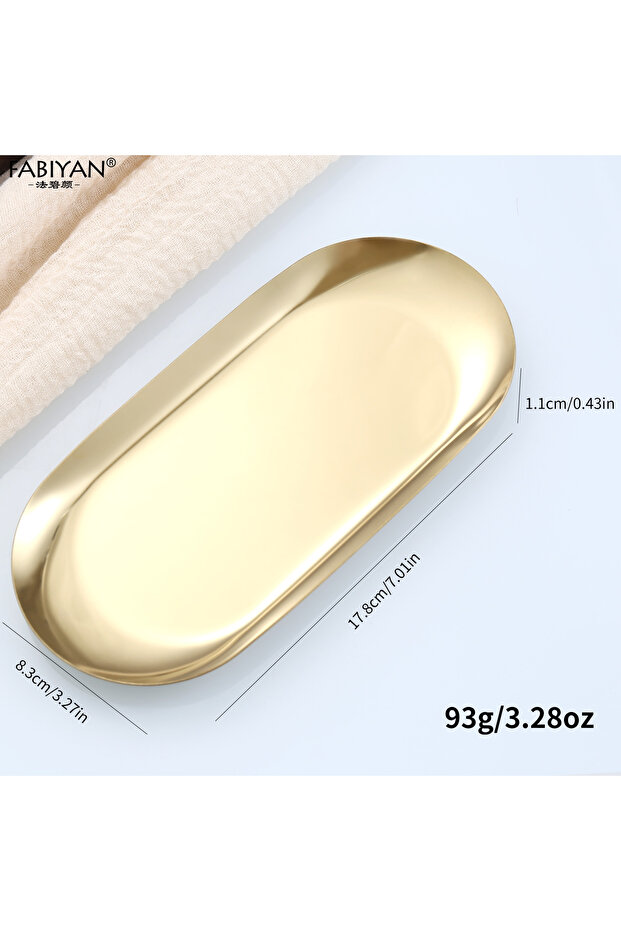gold PP/Metal Nail Art Storage Tray Nail Polish Organizer Nail Tools Tweezers Clippers Container Man