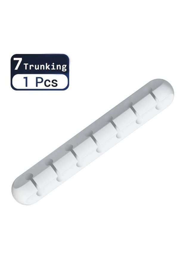 7 holes white Cable Fixing Clips 3-Pack Cable Management Cable Organiser Clips Silicone Self-Adhesiv