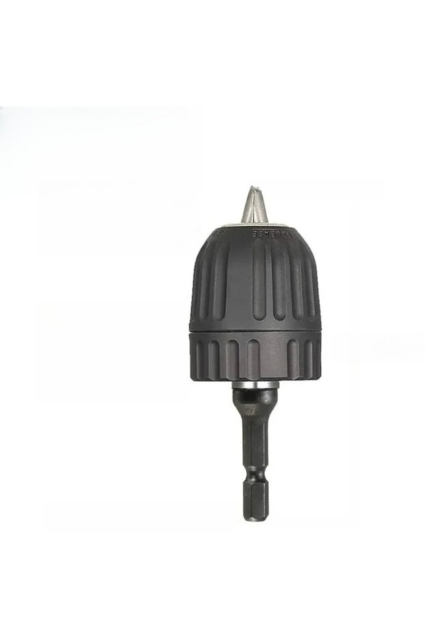 1PC(0.8-10mm) Keyless Drill Chuck Converter, 3/8 "- 24UNF Thread, Quick Change Adapter, 1/4" Hex Sha
