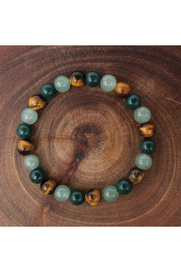 L1040 Rich Money Bracelet Women Tiki Bohemian Natural Stone Tiger Eye Stone Bangles Trendy Holiday T