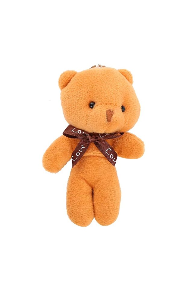 11cm-30cm Brown 10pcs/pack 12cm Mini Bow Tie Teddy Bear Pendant Plush Toy Colorful Teddy Plush Keych