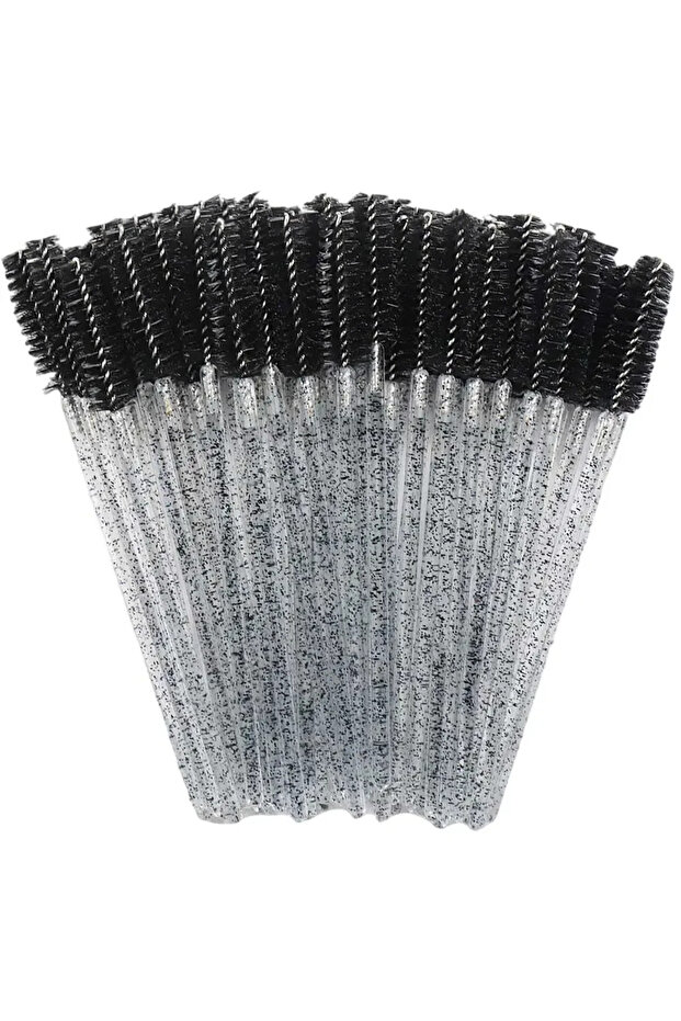 C502-black 50pcs Disposable Crystal Eyelashes Brush Comb 50Pcs Eye Lashes Extension Mascara Wands Ma