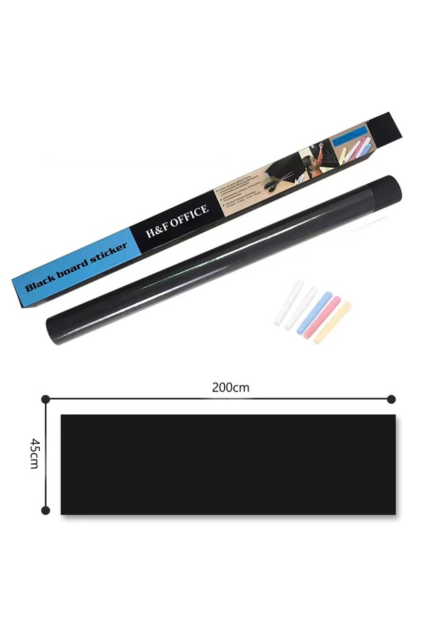 Black 200cmx45cm 45x200cm Blackboard Stickers Chalk Board Erasable PVC Draw Mural Decor ChalkBoard W