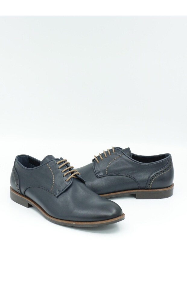 217050 Navy Blue Lace-Up Casual Men's Shoes