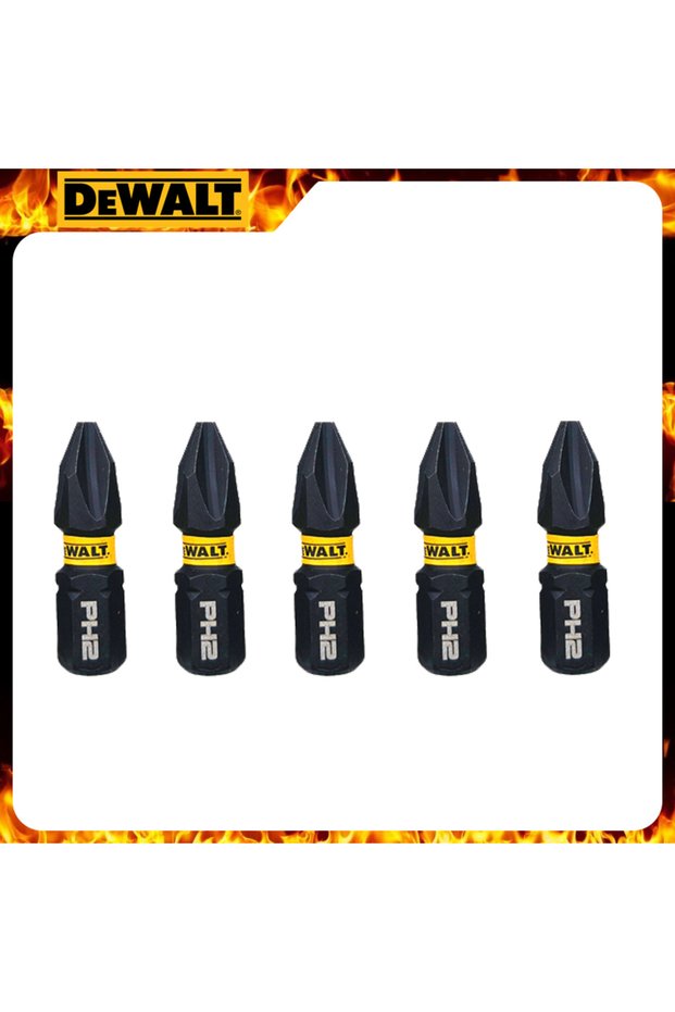 DEWALT PH2 25MM 5PCS DEWALT PH2 25MM Impact Bits Set HSS Driver Head Electric Screwdriver Electric D