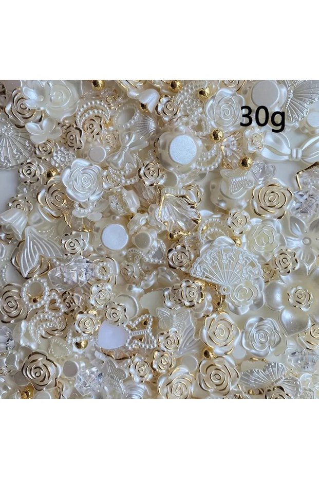 type1 30g/bag Mixed Baroque Rose Imitation Pearl Bow DIY Accessories
