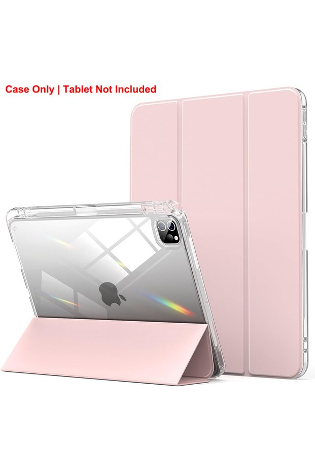 iPad Pro 11 2018-22 TM-YKL Pink Clear Crystal Tablet Case With Pen Slot For iPad Pro 11 2018/2020/20