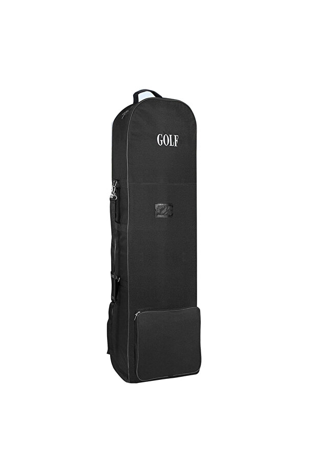 black Soft Golf Travel Bags With Wheels Large Capacity Aviation Bag Practical Durable 600D Golf Club