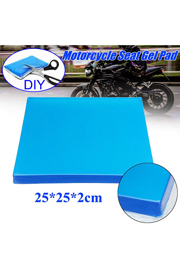 25x25x2cm Motorcycle Seat Gel Pad Seat Cushion Shock Absorption Mats Reduce Fatigue Comfortable Soft