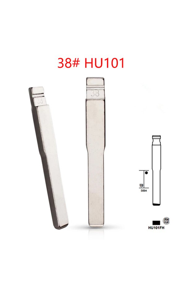 10pcs No38 10Pcs/lot Uncut Metal 38# HU101 for ford Focus for KD keydiy xhorse VVDI remotes univers