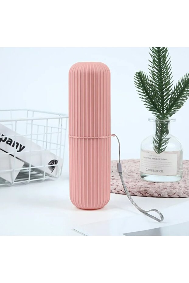 Pink Portable Toothbrush Toothpaste Holder Toothbrush Case Travel Farewell Hotel Disposable Toothbru
