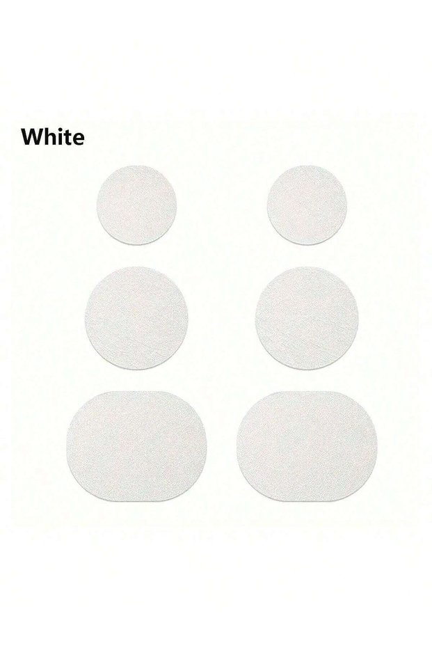 1 set white 6pcs-Adhesive Athletic Shoe Repair Patches, Mesh Fabric Patch Kit For Sneaker Face & Lin