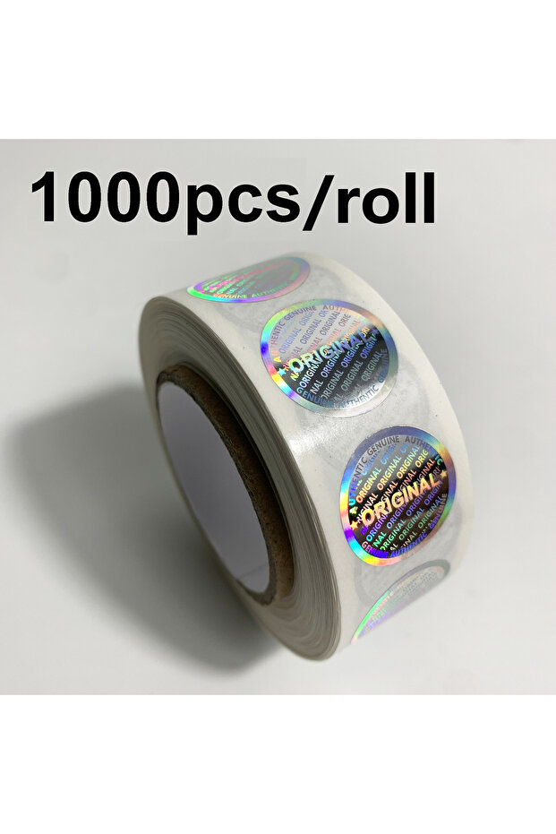 Silvery 1000pcs 500pcs/1000pcs Holographic Sticker Round 20x20mm Laser Original Tamper Proof Securit