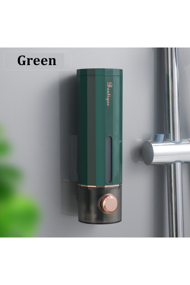Green Non-Perforating Soap Dispenser Hand Sanitizer Wall Hanger Press Dispenser Home Hotel Shower Ge