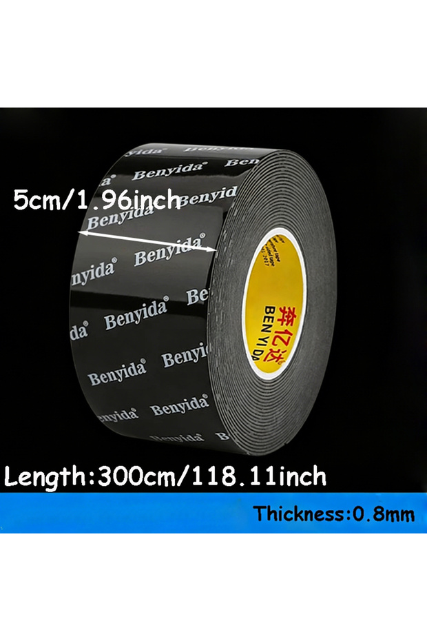 50mm 1 Roll Heavy Duty Automotive Double-Sided Tape Suitable for Strong Adhesion on Car Exterior, Ta