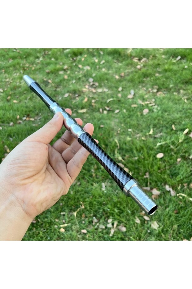 Black Handle 1Pc 35cm Hookah Handle Removable Carbon Fibre Mouthpieces Shisha Narguile Chicha Cachim