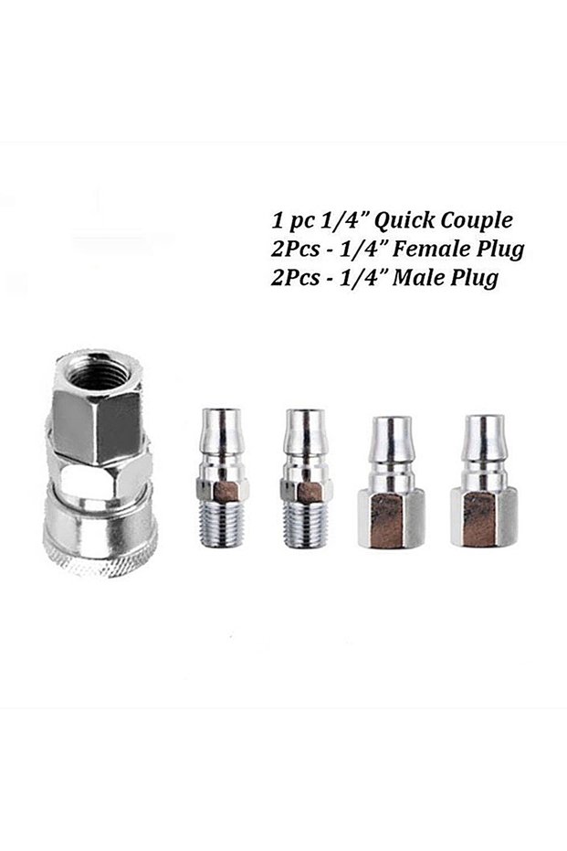 1SET 1/4inch Hose Quick Release Air Compressor Connector Coupler Fittings Set