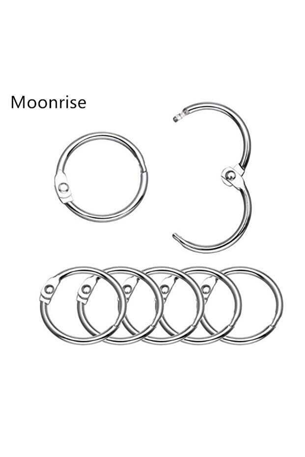Dia 30x2.2mm 5Pcs 20-88mm Nickel Plated Book Rings Loose Leaf Binder Ring Key Chain Key Assorted Siz