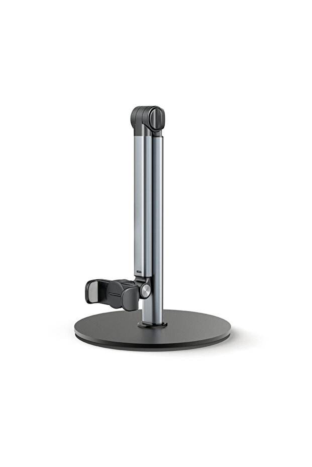 grey Mobile Phone Live Broadcast Overhead Shooting Stand, Aluminum Alloy 360-degree Rotatable, Exten