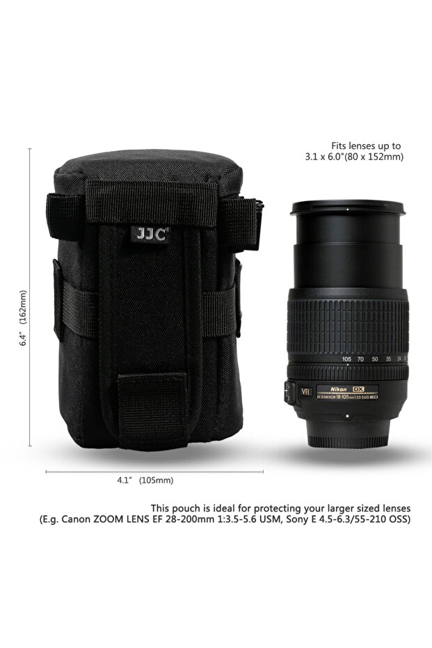 DLP2 JJC Camera Lens Bag &Belt Waterproof Lens Case Storage Pouch for Canon Nikon Sony Fujifilm DSLR
