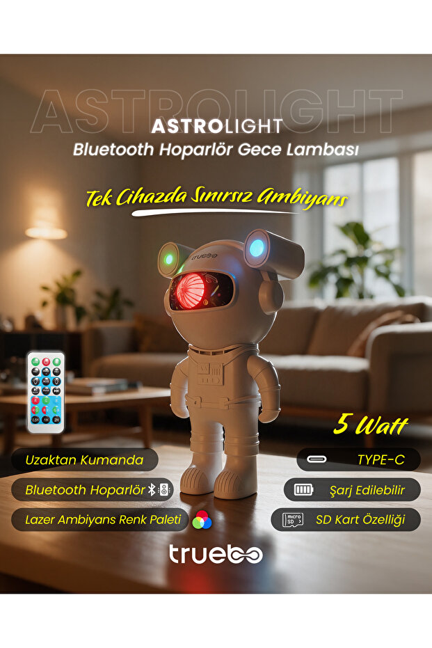AstroLight Bluetooth Hoparlör Gece Lambası