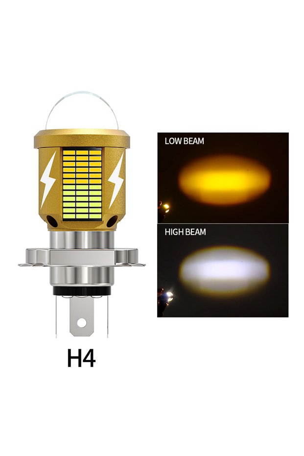 H4 White N Yellow Oprah H4 LED Motorcycle Headlight Bulb H6 BA20D Led Moto Light High Low Beam White