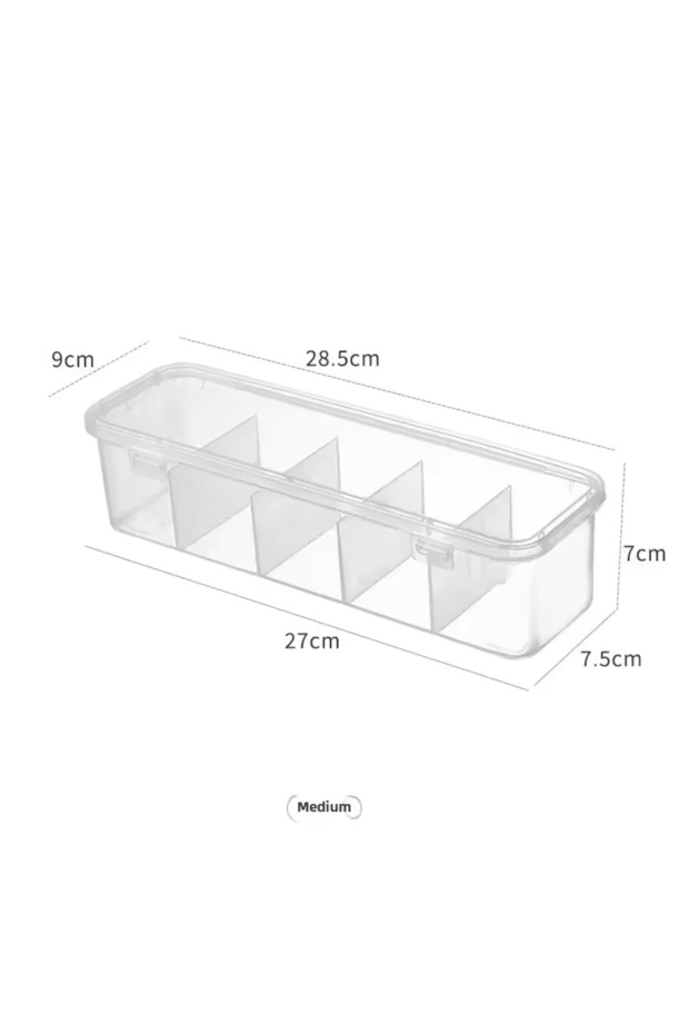 Medium Transparent Data Cable Organizer Case Classification Dustproof Card Organizer with Lid Clutte