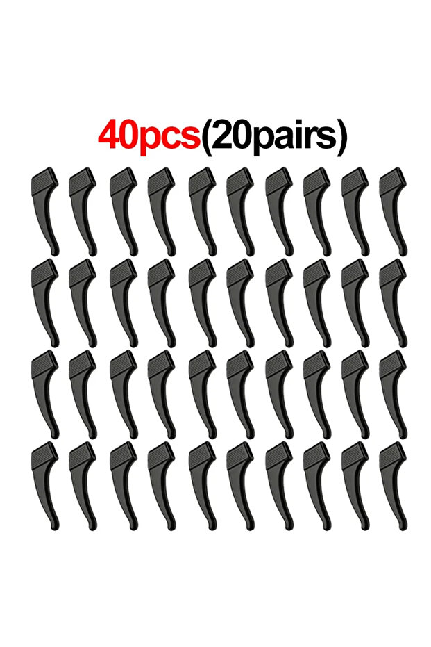 Back 20pairs 2/40pcs Silicone Ear Hook Anti-slip Glasses Leg Ear Sleeve Bracket Fastener Sunglasses