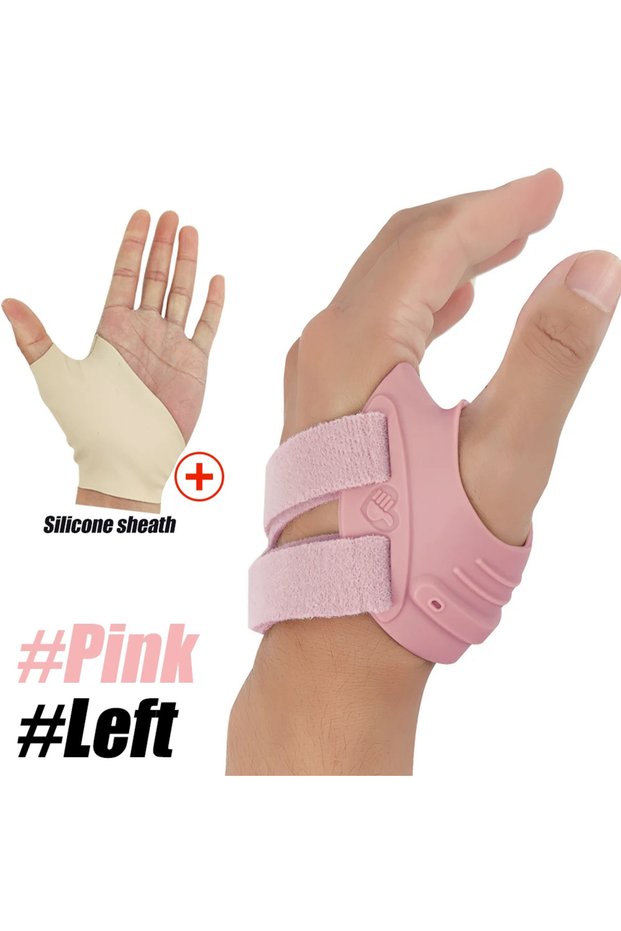 M Pink-Left CMC Thumb Brace, Comfortable Thumb Splint for CMC Joint Pain, Arthritis, Thumb Stabilizi