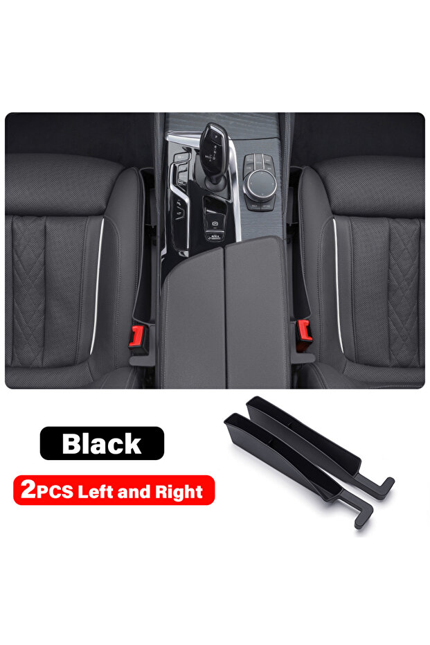 2PCS Black 2024 New 2PCS Car Seat Gap Storage Box Fill Auto Seat Gaps To Prevent Cell Phones From Fa