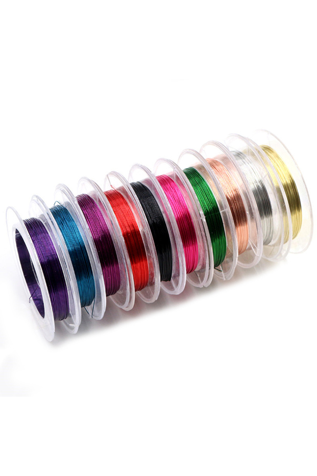 0.3mm X 10 Roll 10 Roll 100 metrs 10 Roll 100 Meters One Set Jewelry 0.3 0.4 Wire Diameter Beading