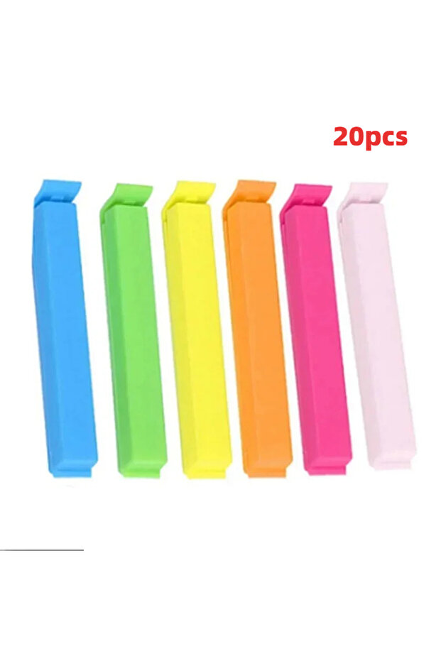 20pcs 50/100PC Portable Kitchen Storage Food Snack Seal Sealing Bag Clips Sealer Clamp Plastic Tool