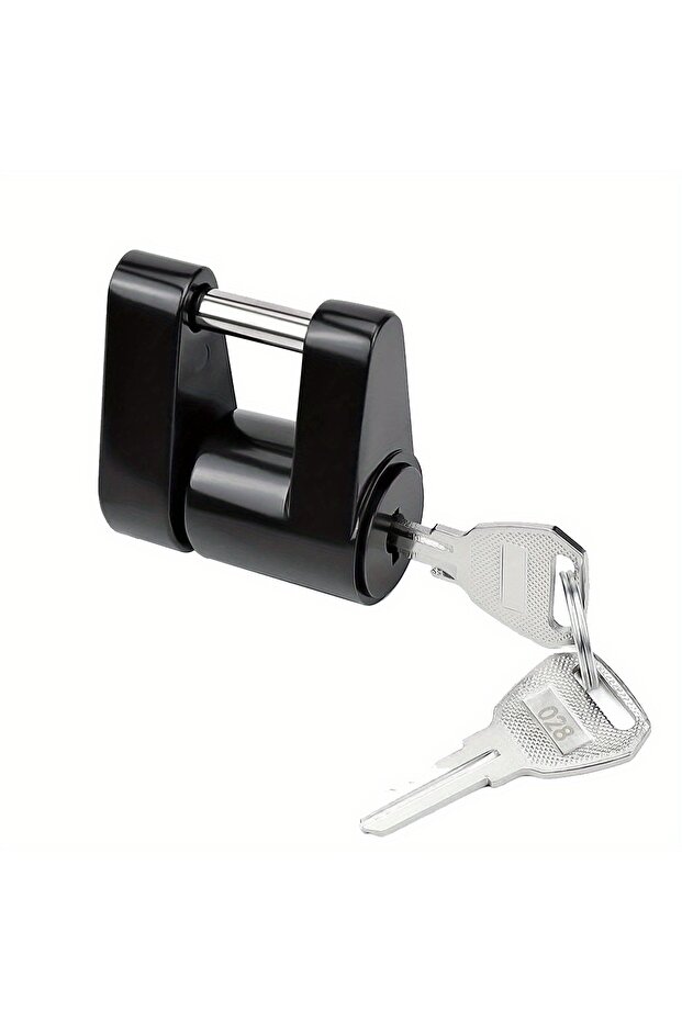 black 1/4 inch Car Anti-theft Trailer Hitch Pin Lock Coupler Lock High-strength Black Trailer Hitch