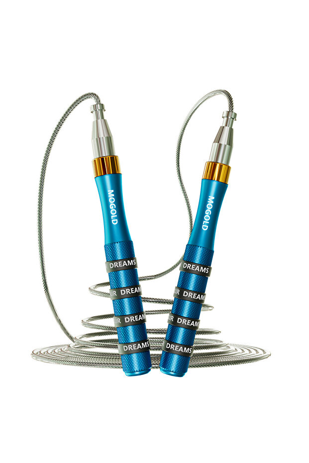 T20-BLUE Self-Locking Bearing Skipping Rope, Suitable for Human Aerobics, Aluminum Alloy Handle, Adj