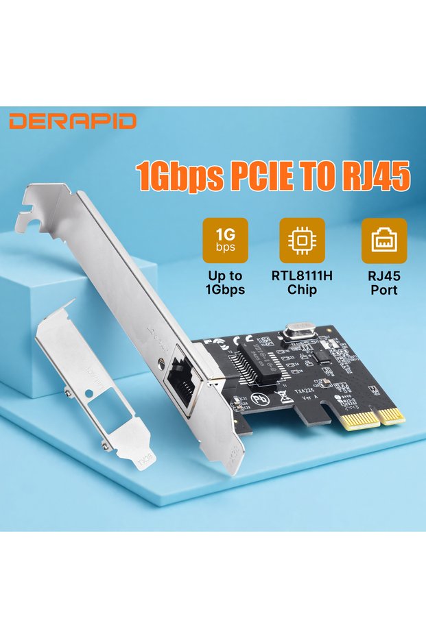 1000M Gigabit Ethernet Network Card PCI-E to RJ45 1000Mbps Wired LAN Controller with RTL8111H Chipse