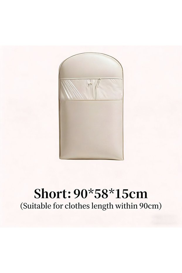 beige90x58x15cm Beige Compression Hanging Bag, 40% Space-Saving Vacuum Seal, See-Through Storage wit
