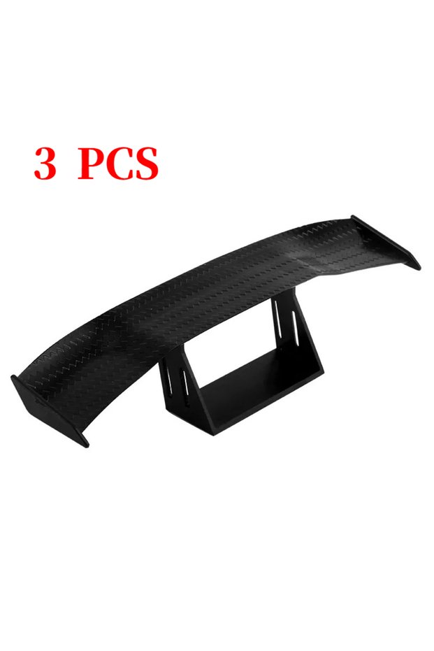 B 3PCS Black Mini Tail Fins for Cars Decorations Vehicle Exterior Retrofit Parts Racing Sport Style