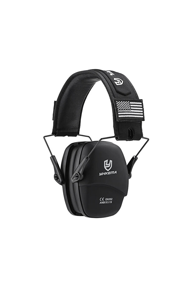 Black Outdoor Tactical Passive Shooting Earmuff Anti noise Headphone Sound Amplification Hearing Pro