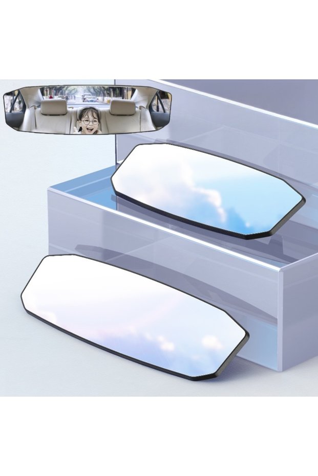 small Wide Angle Convex Rearview Mirror Anti-Glare HD Glass Large Vision Car Interior Monitor for Ba