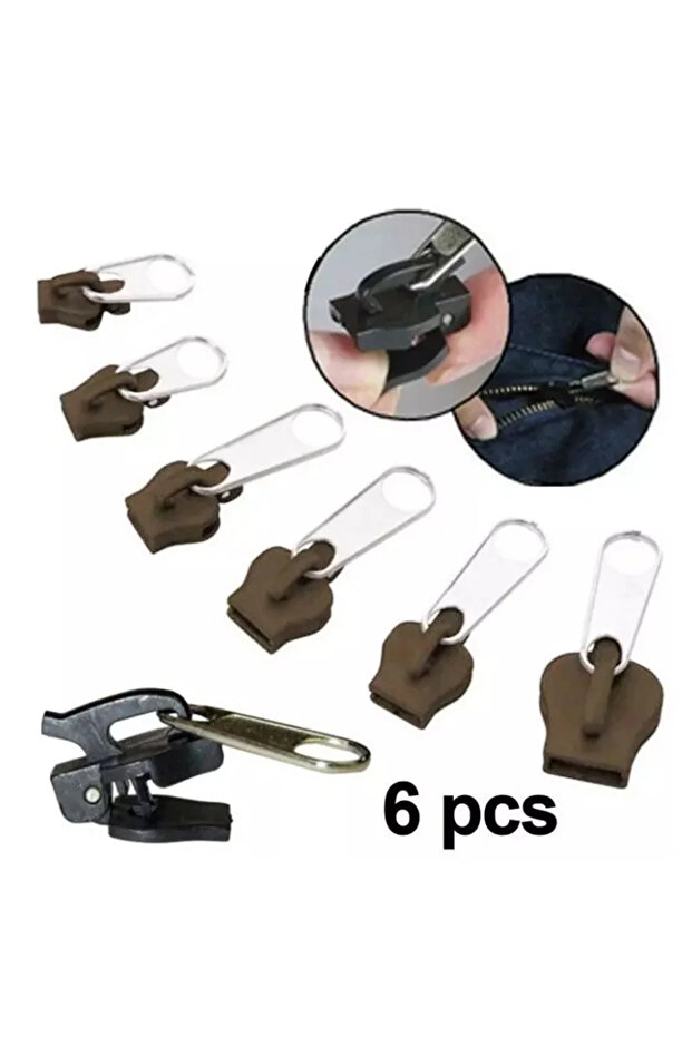 coffee New 6pcs Instant Zipper Universal Instant Fix Zipper Repair Kit Replacement Zip Slider Teeth