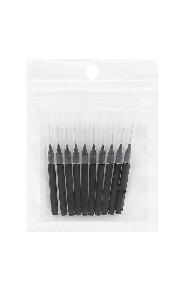 Black 20pcs Interdental Brush Box Interdental Brush 20 Pieces Clean Tooth Gap Braces Gap Straight Or