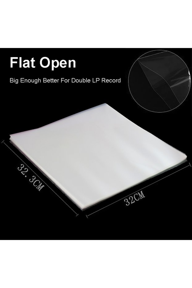 Flat Open 12 inch OPP Gel Recording Protective Sleeve for Turntable Player LP Vinyl Record Self Adhe
