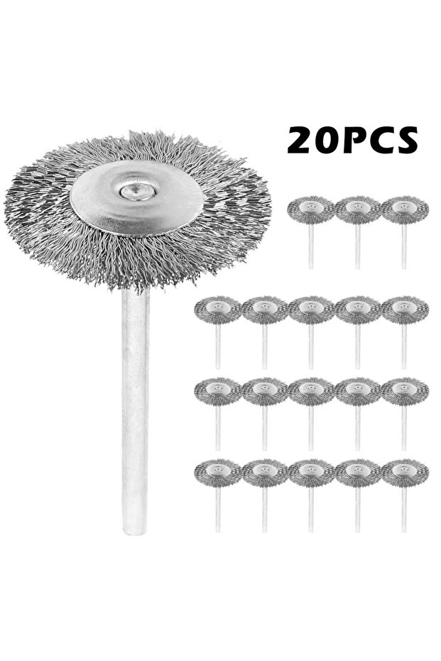 20PCSProduct 4 20-60PCS Wire Brass Wheel Brush for Dremel Rotary Tool Drill Bit Metal Rust Removal P