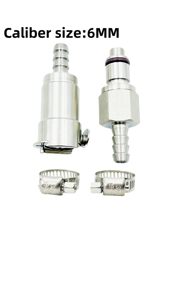 6MM Quick Release Non Drip 8mm / 6mm Race Fuel Coupler Connector Shut-Off Valve Petrol Hose Motorcyc