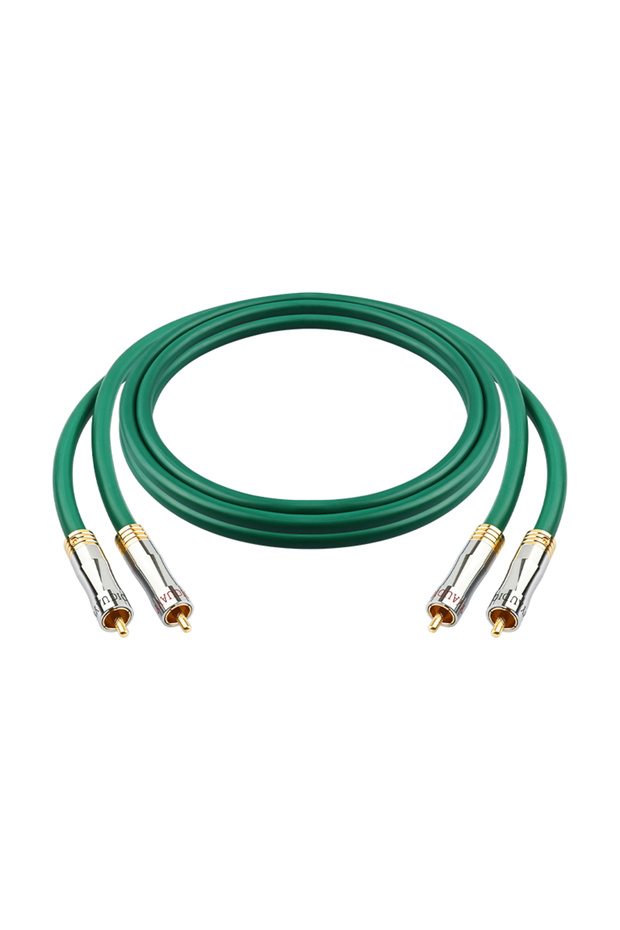 1.5m one pair YYAUDIO 4N OFC Silver-Plated 2RCA to 2RCA Interconnect Cable Amplifier DVD Audio Cable